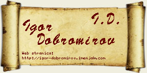 Igor Dobromirov vizit kartica